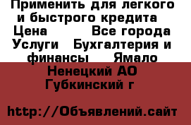 Применить для легкого и быстрого кредита › Цена ­ 123 - Все города Услуги » Бухгалтерия и финансы   . Ямало-Ненецкий АО,Губкинский г.